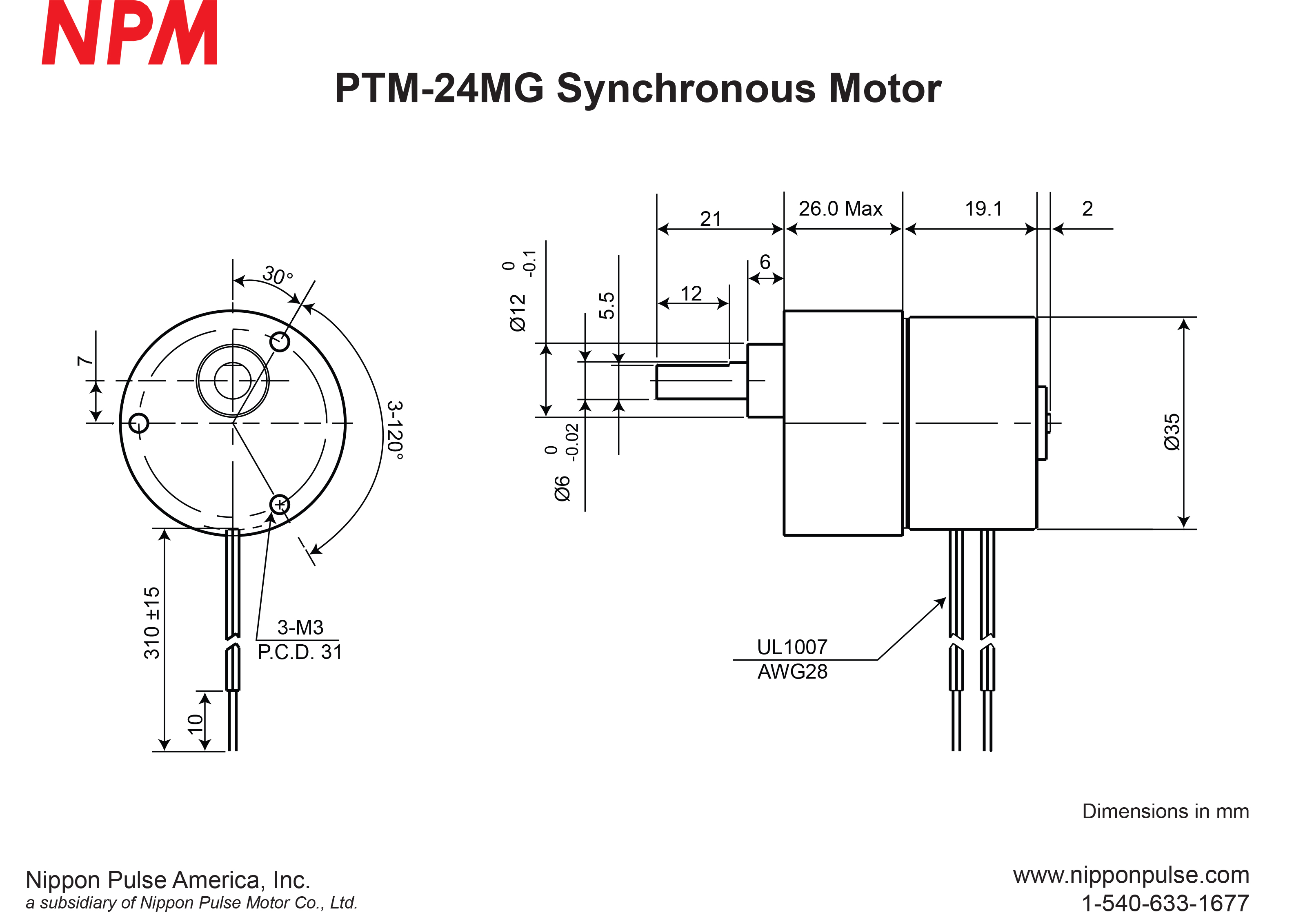 PTM-24MG(1/100) system drawing